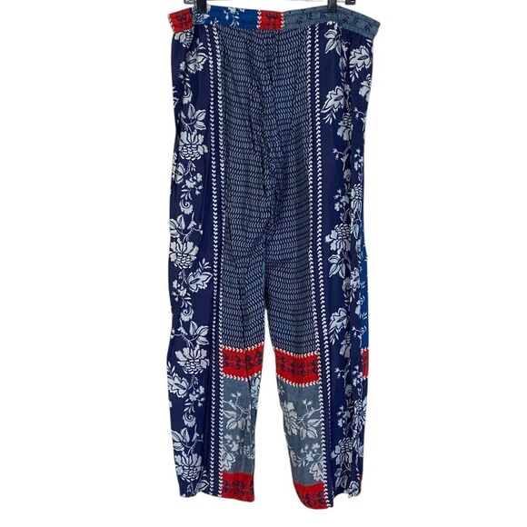 Johnny Was Set Rare NWT Blue Red Print Cupra Esme Kimono & Aurelia Pants Sz XL - Picture 13 of 16